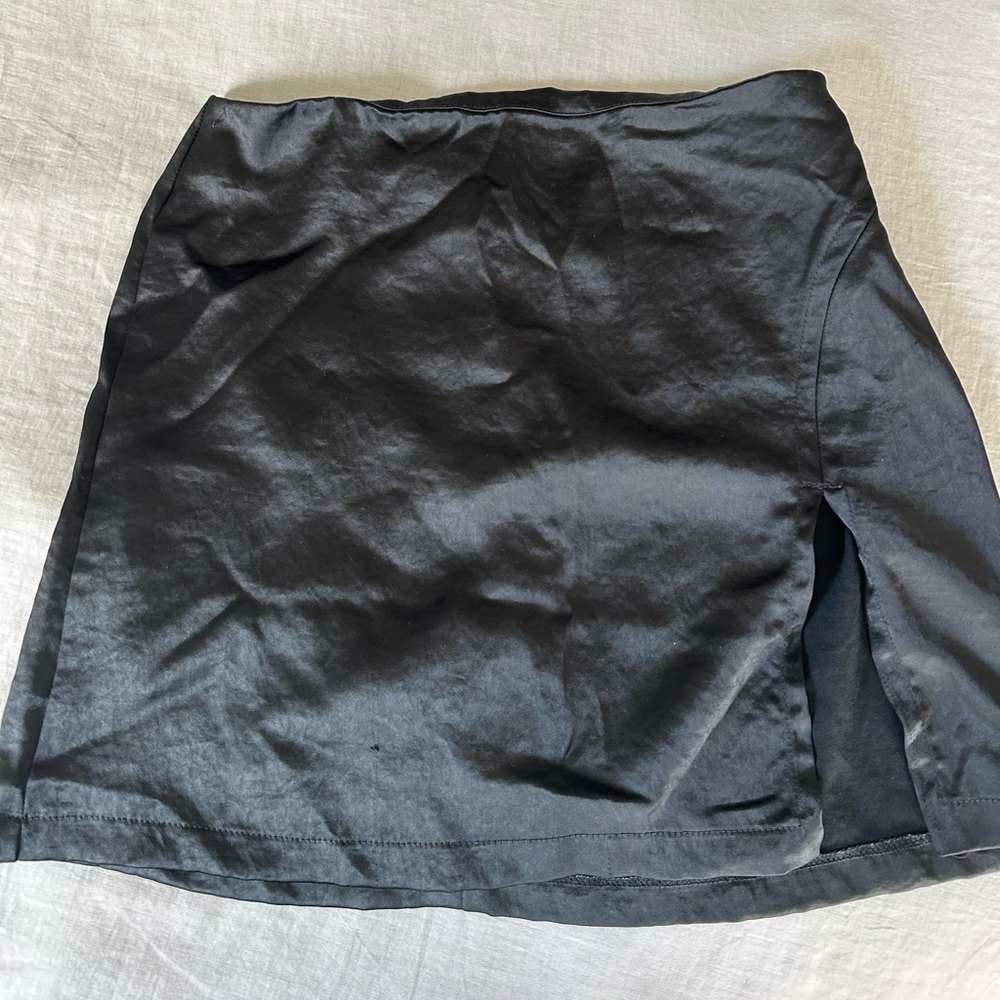 Black mini skirt